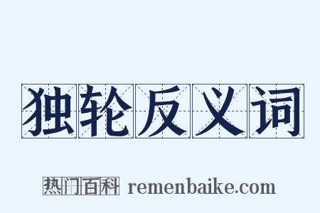 独轮反义词是什么意思的图片